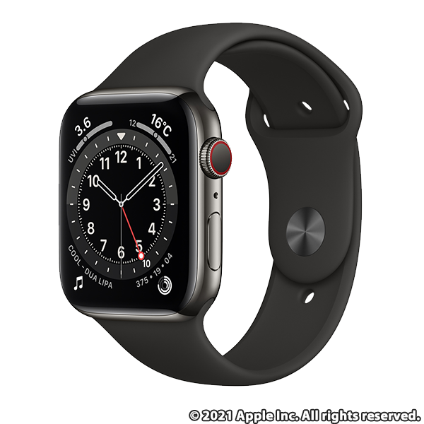 Apple Watch Series 6（GPS+セルラーモデル）44mm　グラファイトステンレススチール　M09H3J/A