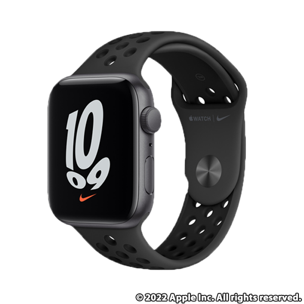 Apple Watch Nike SE(GPSモデル) 44mm スペースグレイアルミニウムケースとアンスラサイト/ブラックNikeスポーツバンド