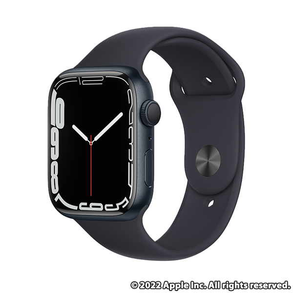 Apple Watch Series 7（GPSモデル）45mmミッドナイトアルミニウムケースとミッドナイトスポーツバンド レギュラー