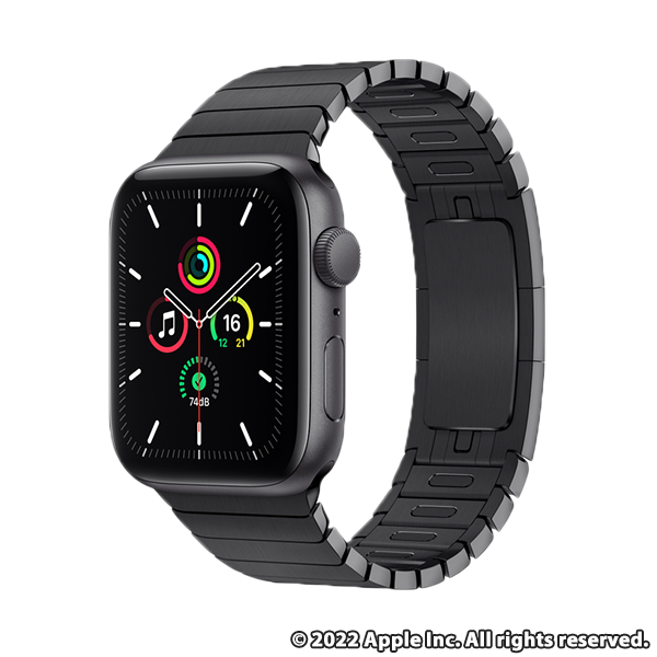 Apple Watch SE (GPSモデル) 44mmスペースグレイアルミニウムケースとスペースブラックリンクブレスレット