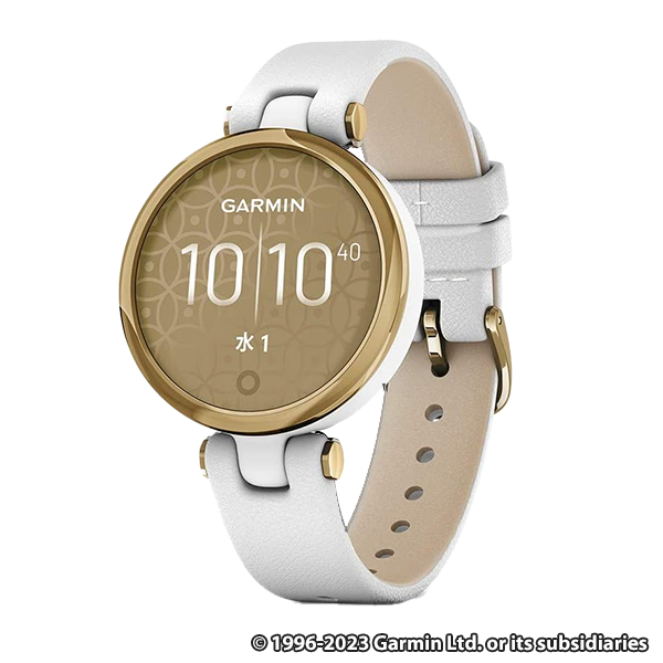 GARMIN スマートウォッチ Lily Classic White Leather / Light Gold