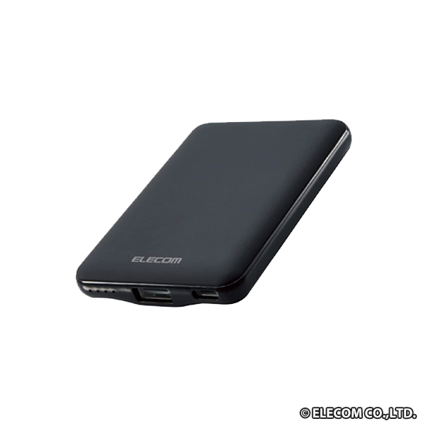 エレコム モバイルバッテリー 5000mAh 12W (2.4A) ブラック EC-C04BK