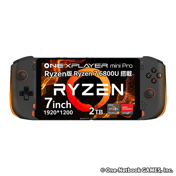 One-Netbook ONEXPLAYER mini Pro Ryzen版【国内正規版 】ゲーミングUMPC 7インチ（Ryzen7 6800U/32GB/2TB）