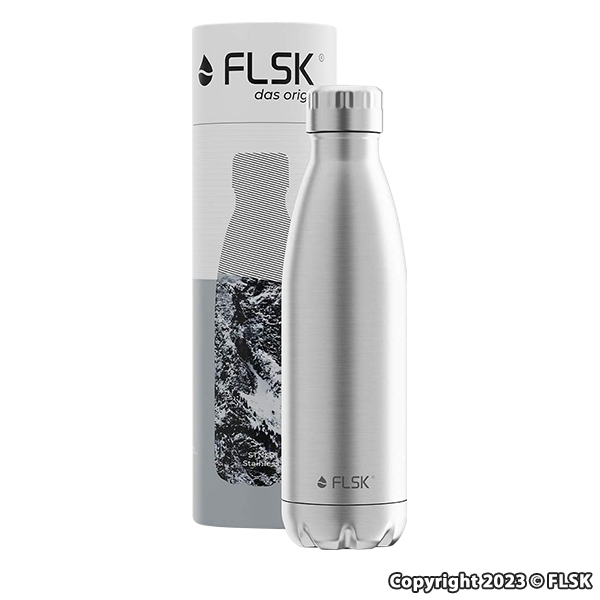【炭酸対応】FLSK フラスク 真空断熱ステンレスボトル グロウラー シルバー 500ml