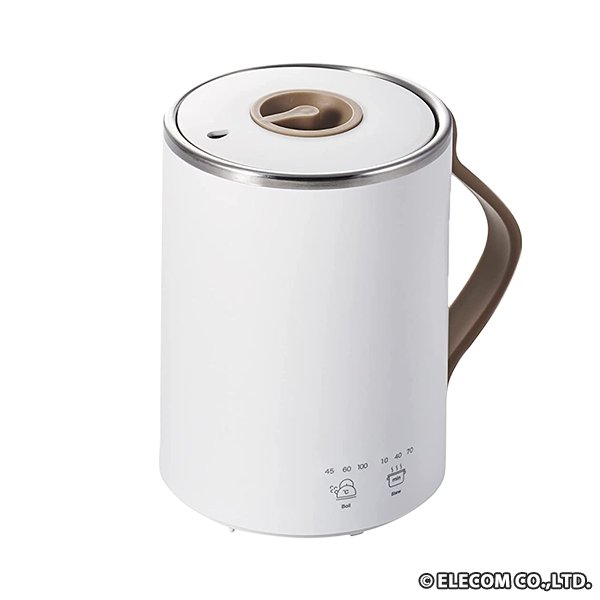 エレコム マグカップ型電気なべ COOK MUG 350mL ホワイト