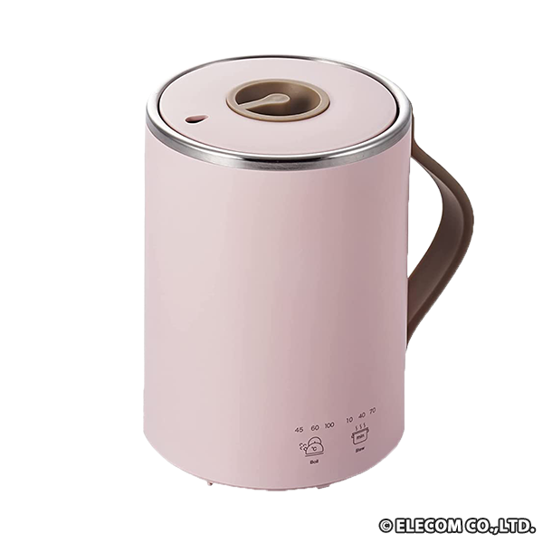 エレコム マグカップ型電気なべ COOK MUG 350mL ピンク