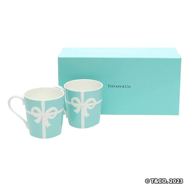 ティファニー TIFFANY&Co マグカップ ブルー リボン ボックス マグカップ ボーンチャイナ 225ml