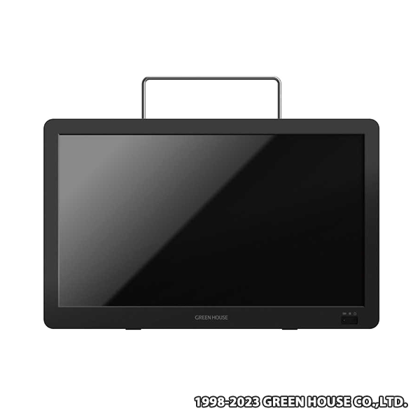 グリーンハウス　14型バッテリー内蔵ポータブルテレビ ブラックGH-PTV14A