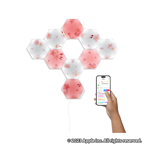 Apple Nanoleaf Shapes Cherry Blossom Hexagons Starter Kit