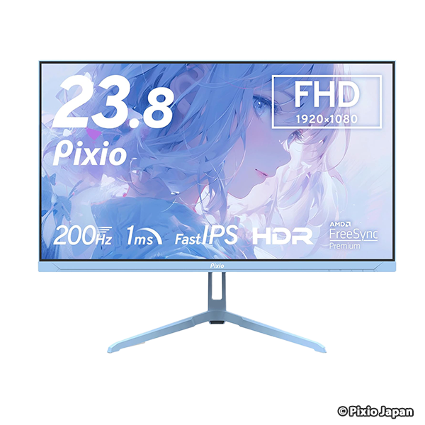 Pixio PX248 Wave Pastel Blue ゲーミングモニター 23.8インチ