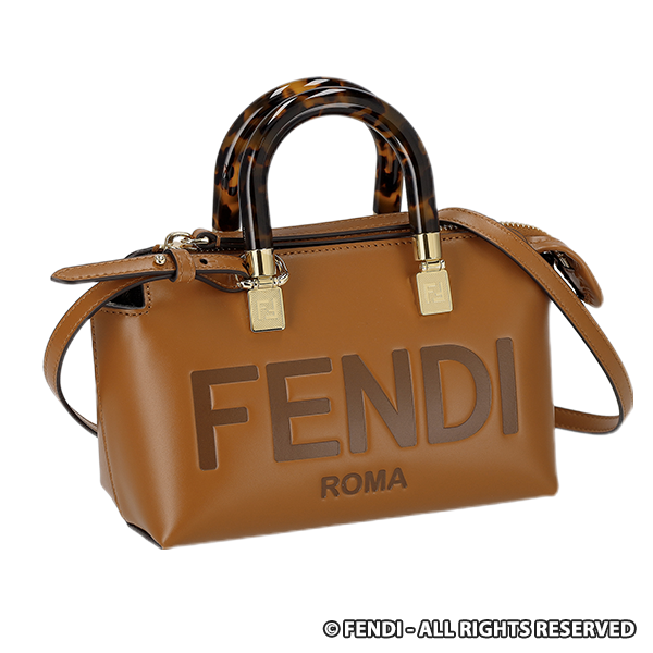 FENDI バイ ザ ウェイ ミニ ブラウン ハンドバッグ(8BS067-0ABVL)