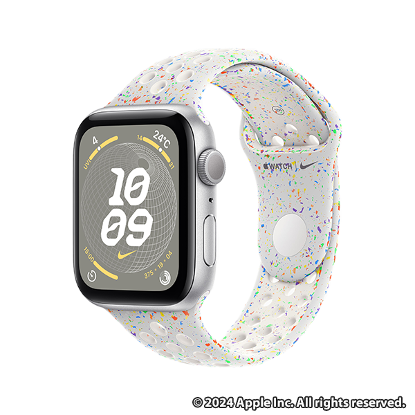 Apple Watch SE (GPSモデル) - 44mmシルバーアルミニウムケースとピュアプラチナムNikeスポーツバンド – M/L　