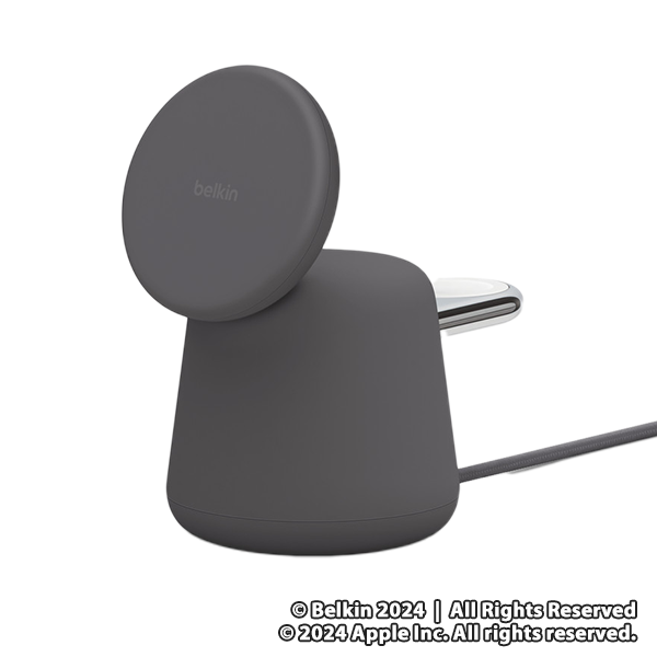 Belkin BOOST↑CHARGE™ PRO 2-in-1 Wireless Charging Dock with MagSafe チャコール