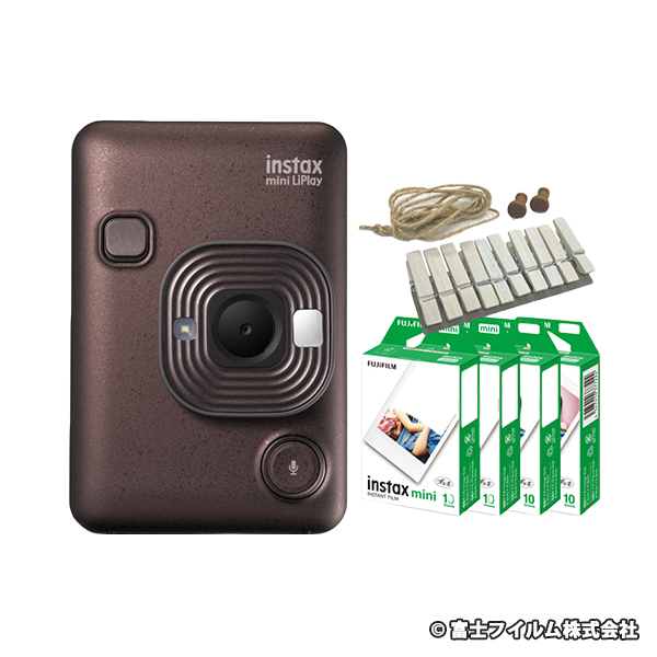 富士フイルム チェキ instax mini LiPlay ディープブロンズ フィルム40枚セット