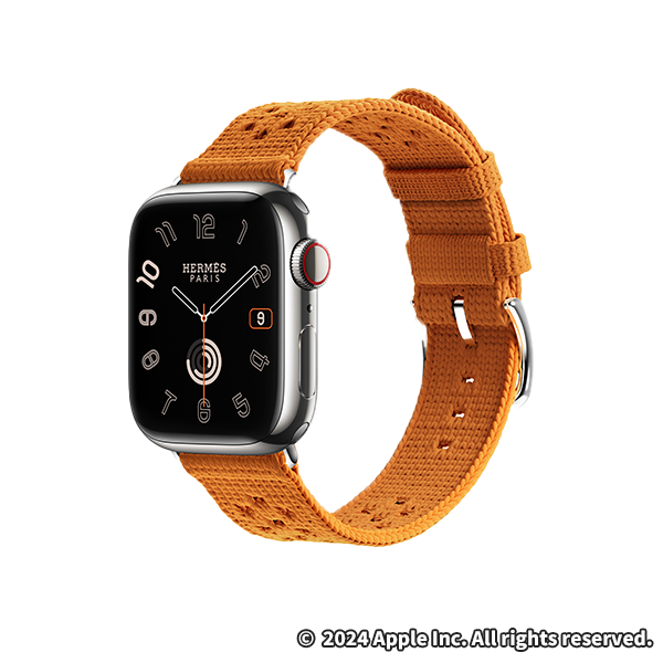 Apple Watch Hermès - 41mmケース用トリコ（オレンジ）シンプルトゥールストラップ