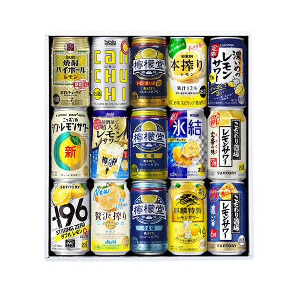 レモンサワー 飲み比べ 15種類ギフトセット 350ml×15本