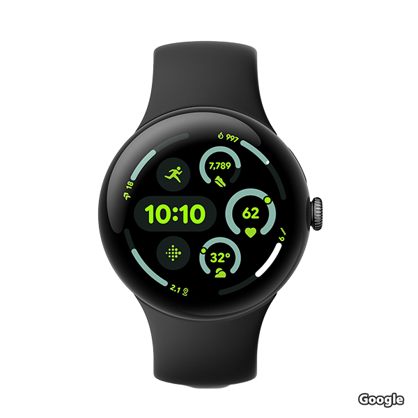 Google Pixel Watch 3 45mm Matte Black アルミケースObsidian アクティブ バンド(WiFi) GA05785-US