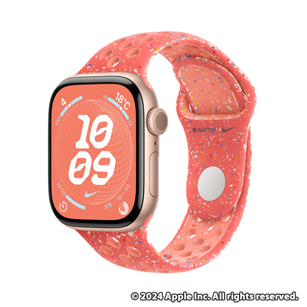 Apple Watch Series 10 (GPSモデル) - 42mmローズゴールドアルミニウムケースとマジックエンバーNikeスポーツバンド – S/M