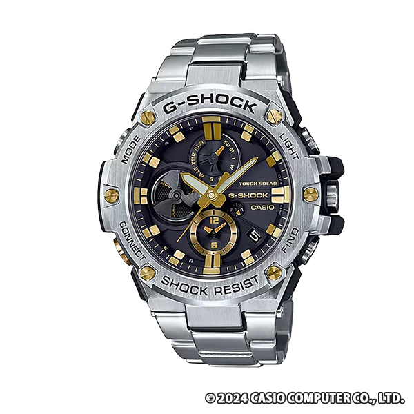 カシオ G-SHOCK G-STEEL スマートフォンリンク GST-B100D-1A9JF メンズ ゴールド