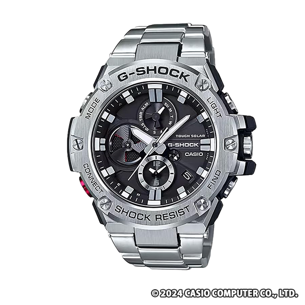 カシオ G-SHOCK G-STEEL スマートフォンリンク GST-B100D-1AJF メンズ シルバー