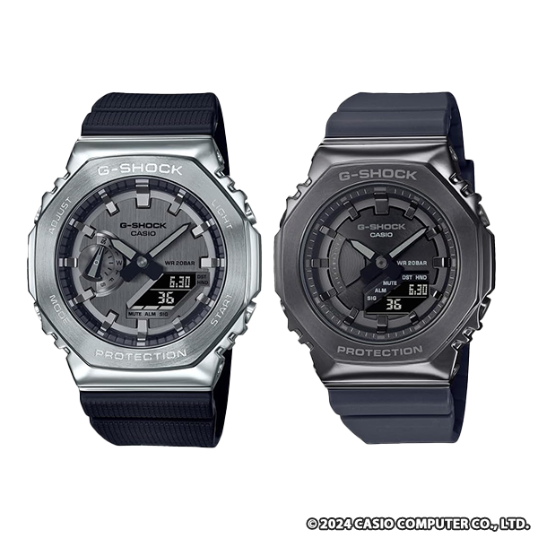 ジーショック ペアウォッチ GM-2100-1AJF / GM-S2100B-8AJF　シルバー/ダークグレー