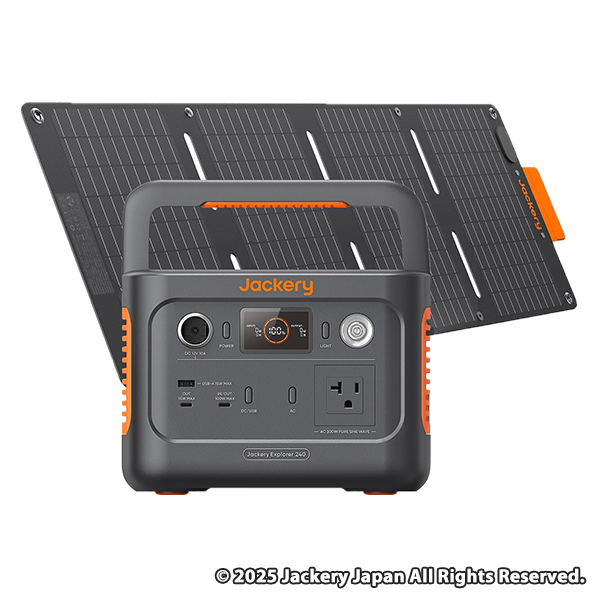 Jackery Solar Generator 240 New 40Mini 256Wh ポータブル電源 40W ソーラーパネル 2点セット