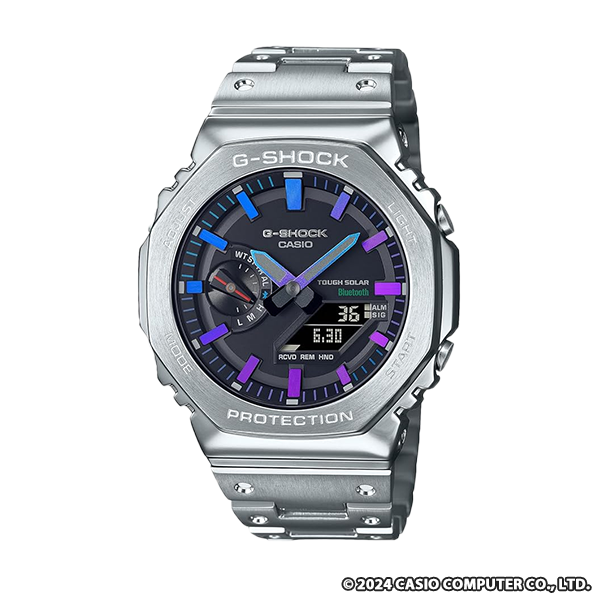 G-SHOCK GM-B2100PC-1AJFメンズ シルバー/パープルブルー