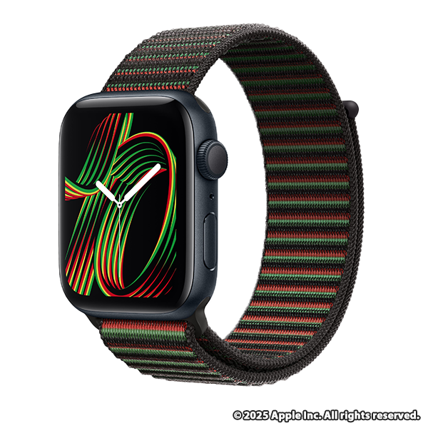 Apple Watch SE (GPSモデル) - 44mmミッドナイトアルミニウムケースとBlack Unityスポーツループ - ユニティリズム