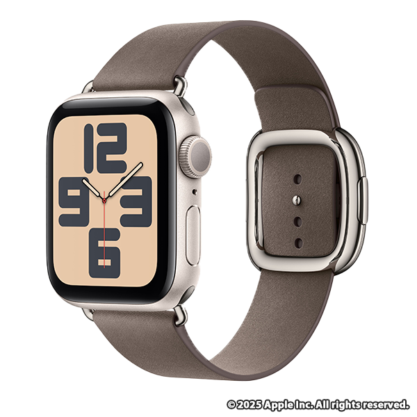 Apple Watch SE (GPSモデル) - 40mmスターライトアルミニウムケースとダークトープモダンバックル - S