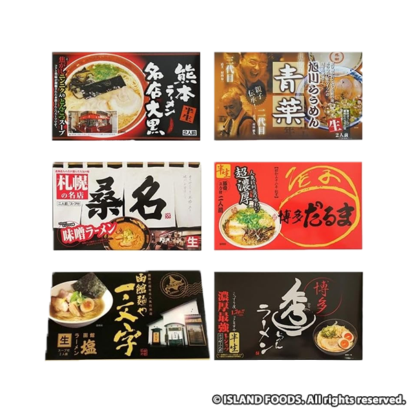 アイランド食品 九州＆北海道ご当地ラーメン6店舗12食詰め合わせセット
