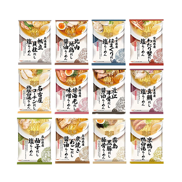 K&K だし麺 tabete 全国 食べ比べセット 各1食12種