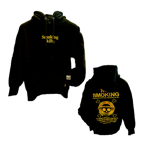 日直島田氏【私物】ファッキンラビッツ×ワンピース フード付パーカー HOODIE BLACK Pirates Embroidery