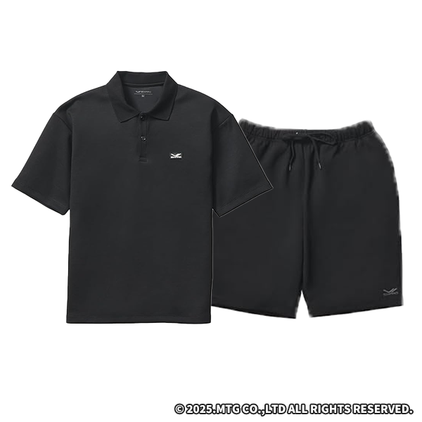 シックスパッド リカバリーウェア ショート Lサイズ トップス/パンツ セット ブラック