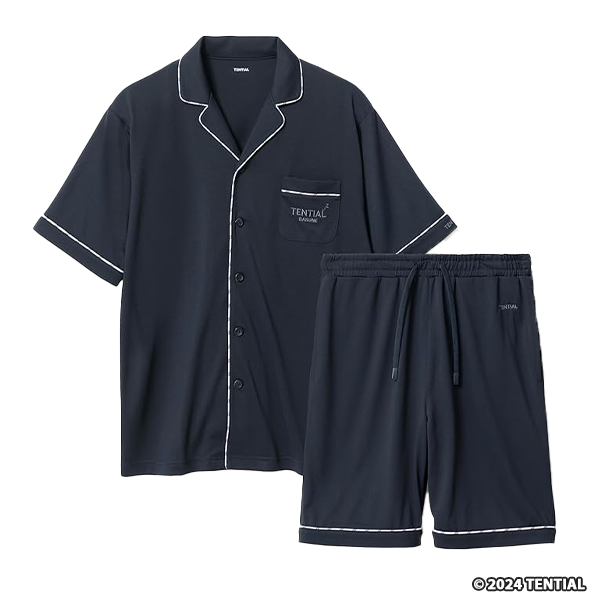 TENTIAL BAKUNE Pajamas Dry 半袖/上下セット Lサイズ ネイビー