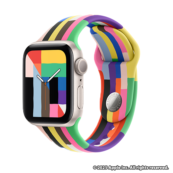 Apple Watch SE (GPSモデル) - 40mmスターライトアルミニウムケースとプライドエディションスポーツバンド - S/M