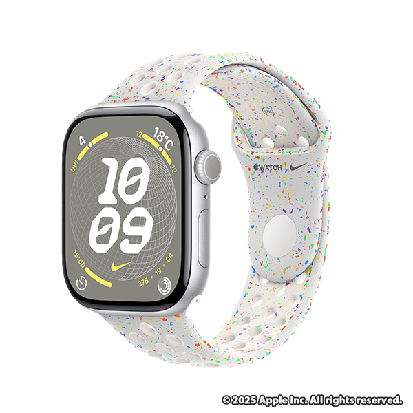 Apple Watch Series 10 (GPSモデル) - 46mmシルバーアルミニウムケースとピュアプラチナムNikeスポーツバンド – M/L