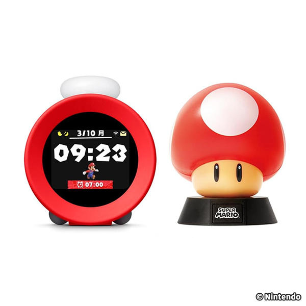 ニンテンドーサウンドクロック Alarmo & スーパーマリオ キャラクターライト(スーパーキノコ)