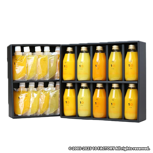 10FACTORY 愛媛みかんジュース 10本(200ml) みかんゼリー 14個(7種類) 詰め合わせセット