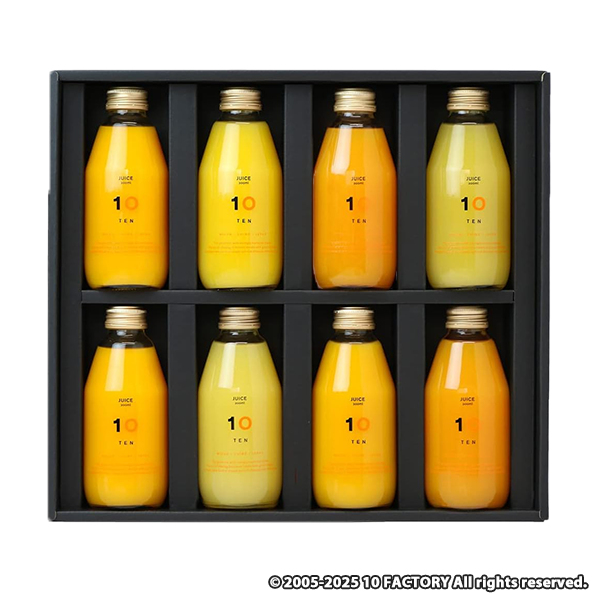 10FACTORY 愛媛みかんジュース 飲み比べ 8本(200ml) 8種類 セット