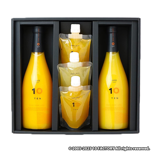 10FACTORY 愛媛みかんジュース 2本(720ml) みかんゼリー 3個(3種類) 詰め合わせセット