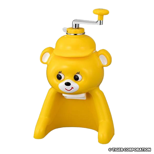 タイガー 手動かき氷器 きょろちゃん イエロー 氷カップつき