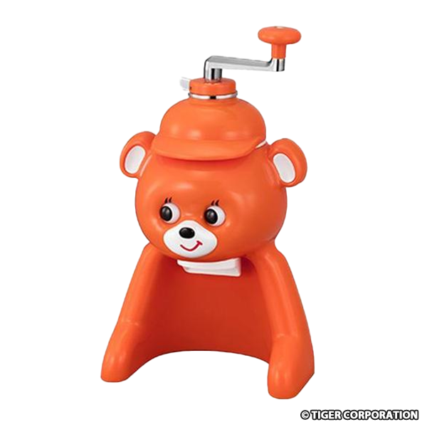 タイガー 手動かき氷器 きょろちゃん オレンジ 氷カップつき