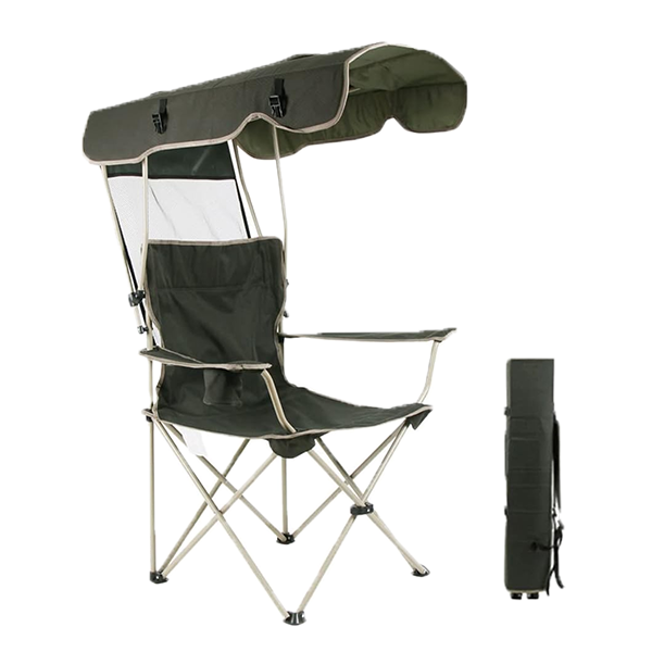 Fengzel Outdoor アウトドア 日よけチェア 屋根付きチェア ミリタリー