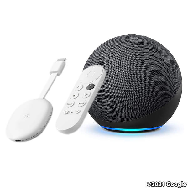 Echo 第4世代 - スマートスピーカー with Alexa + Chromecast with GoogleTV