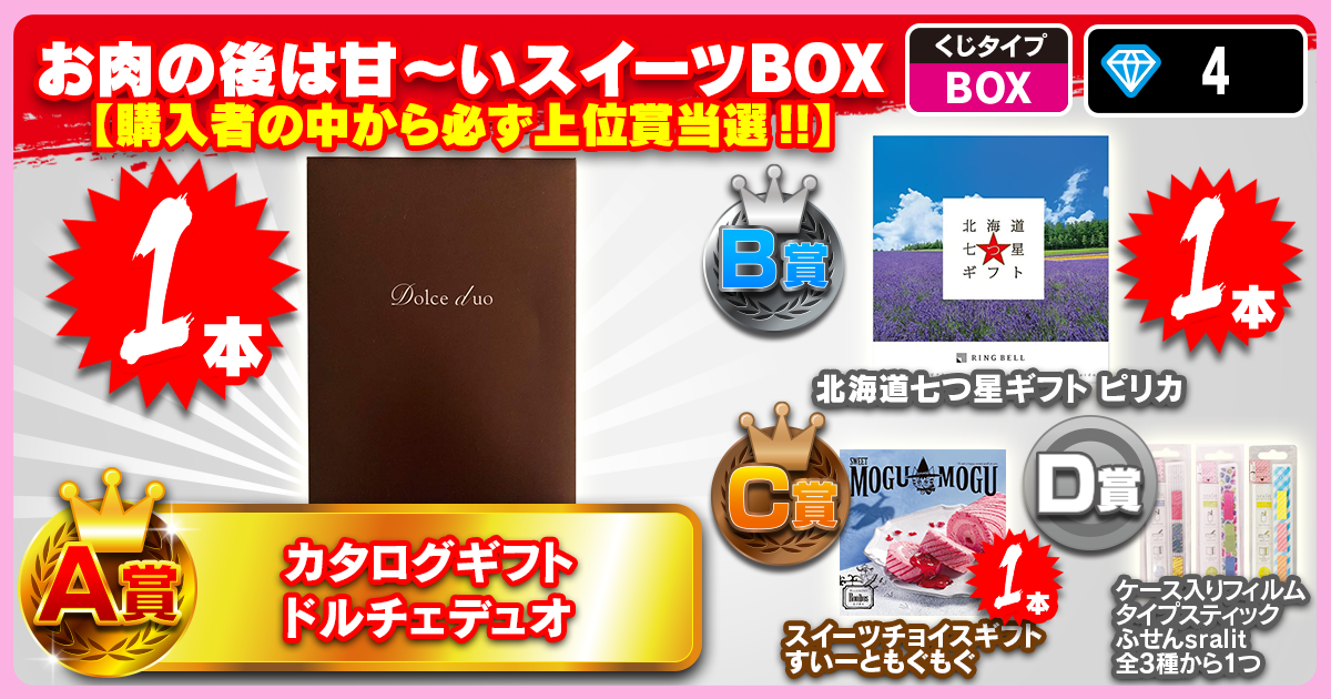 お肉の後は甘～いスイーツBOX