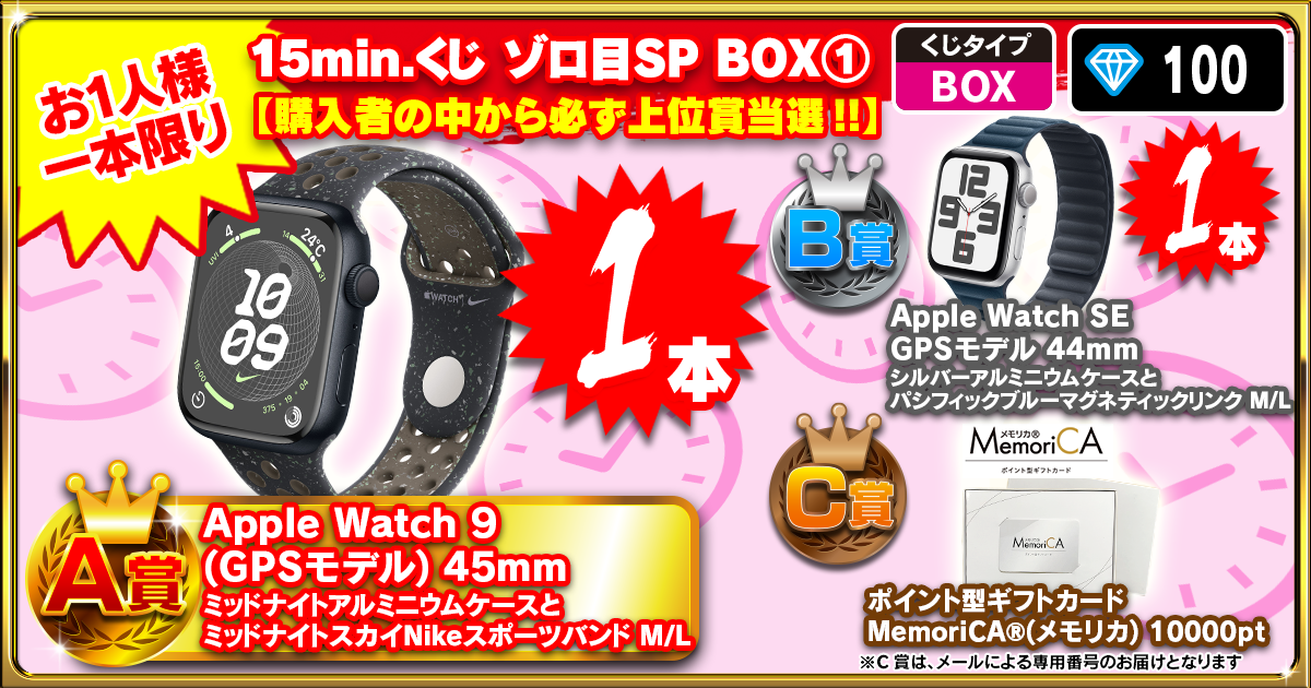 15min.くじ ゾロ目SP BOX①