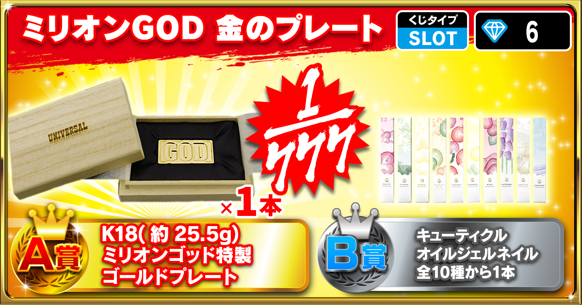 ミリオンGOD 金のプレート