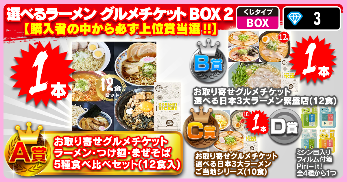 選べるラーメン グルメチケット BOX 2