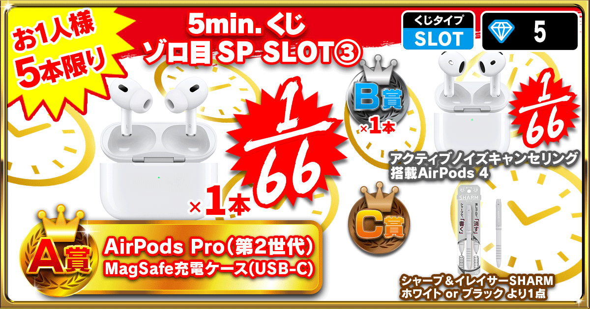 5min.くじ ゾロ目SP SLOT③
