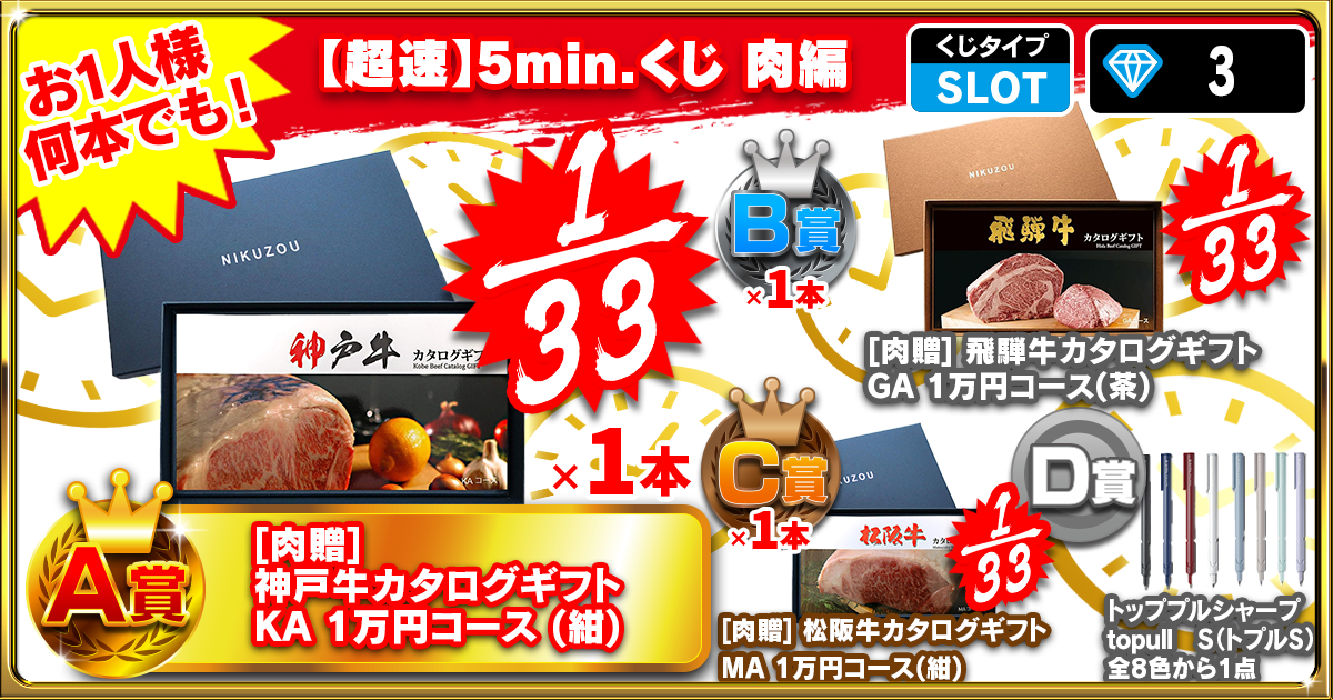 【超速】5min.くじ 肉編